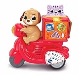VTech-Baby Moto Pizza Entrega exprés, Vehículo Interactivo, Sonidos realistas, Enseña Formas, números y Colores, Juguete para bebés +12 Meses, Versión ESP