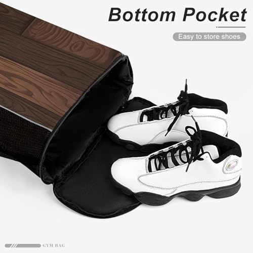 Drawstring Gym Backpack with Shoe Compartment And Wet Pocket, 28L Lightweight Waterproof Dark Brown Style Sports Backpack for Workout Swim Beach Travel String Bag for Men Women4