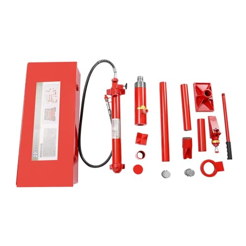 Image of 20 Ton Hydraulic Porta Power Kit, Professional Body Frame Repair Tool for Cars, Farm & Construction Equipment, Hydraulic Jack Ram & Pump Set, Heavy Duty Garage Tool