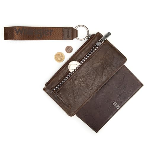 Montana West X Wrangler Wallets for Women Wristlet Bifold Wallet Ladies Tooling RFID Blocking Wallets with Zipper Pocket — view 6