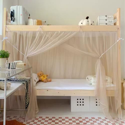 Zanzariera per letto a castello, rete resistente per letti matrimoniali/matrimoniali, ideale per la decorazione della camera da letto degli studenti e la protezione contro gli insetti