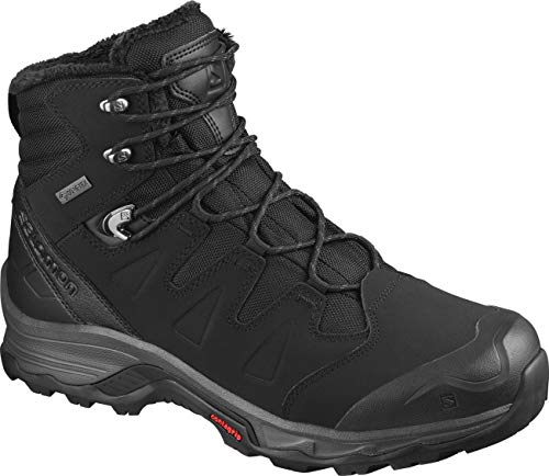 Salomon Men's Quest Winter GTX Snow, Black/Ebony/Black, 10.5