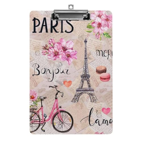 Porte document avec clip compact Tour De Paris A4 antiderapant rigide
