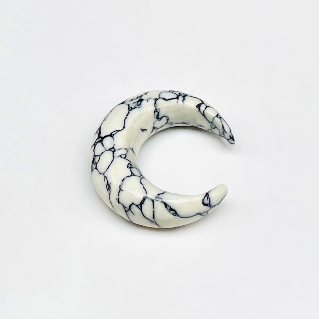 Howlite Crystal Septum Pincher, 12g to 1/2", Customizable Size