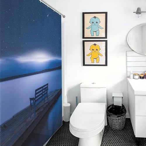 Rideaux de salle de bain Galactic Impact lavables 119x180cm - 5