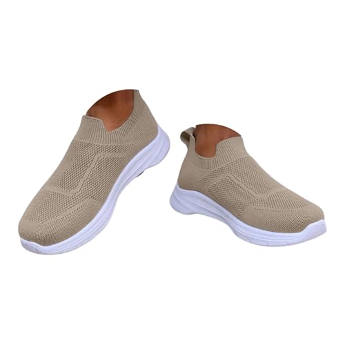 Chaussures de marche respirantes tricot kaki légères contre la chaleur été