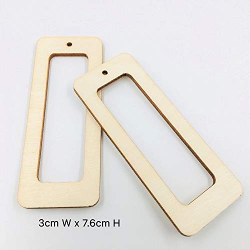 Nuo Rui 9 Pairs Unfinished Wood Earring Blanks Teardrop Geometric Dangle Earring Pendants #TOP4