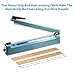 16 inch 400mm Impulse Sealer, Adjustable Timer Electric Heat Seal Bag Sealer with 2 Free Replacement Kit, Blue