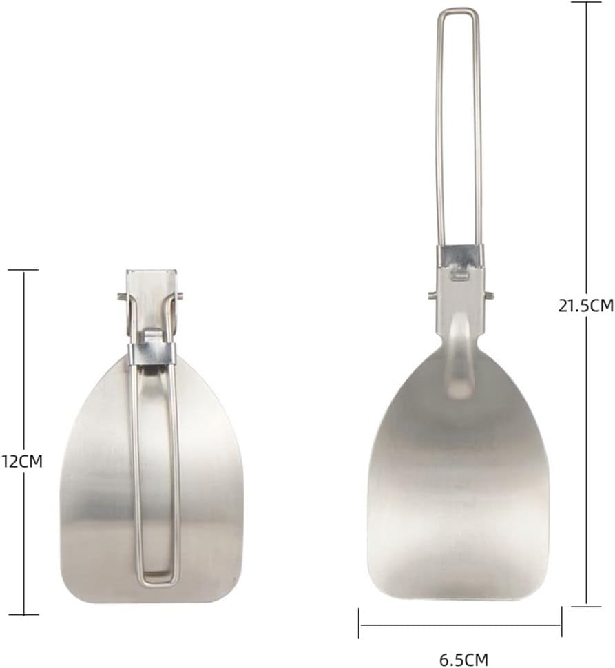 HomeSoGood 折りたたみ式フライパンスパチュラ アウトドアステンレススチール調理アクセサリー 1個