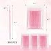 300 Count Micro Applicator Brush, Crystal Pink Micro Swabs, Disposable Eye Lashes Mascara Wands for Eyelash Extension