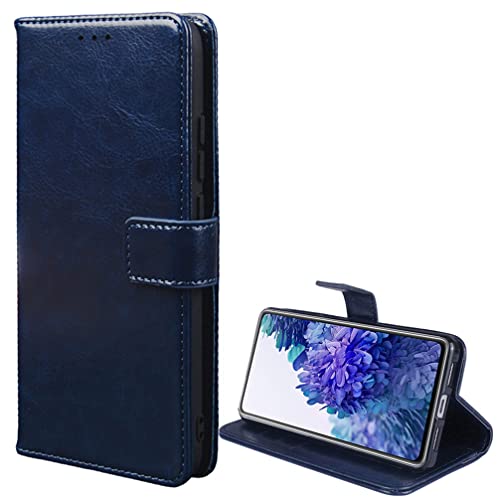 Cover per Samsung Galaxy A35 5G Chiusura magnetica A35 5G Custodia per portafoglio con funzione di staffa Flip Wallet per A35 5GBlu scuro pelle