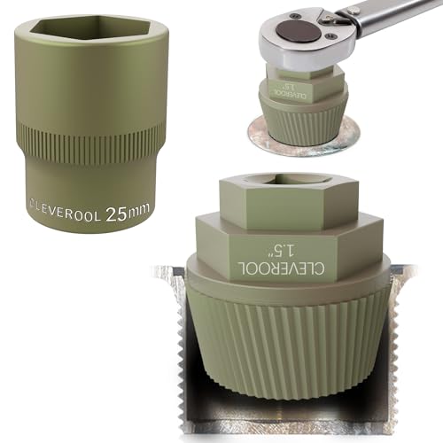 CLEVEROOL 1.5 Tub Drain Extractor with 1inch Socket Remove The Old Broken Stubborn Rusted Drain Tub Bathtub Stopper Strong Grab Plumbing Tools with Solid Storage Case
