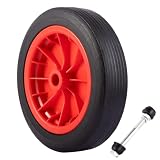 CaitongX 12" Vollgummi Schubkarrenrad 3.50-4.00/8 – Pannensicheres Ersatzrad mit 120mm PU Buchse für Sackkarre, Bollerwagen, Gartenwagen, Transportwagen, Heavy-Duty Reifen für Outdoor Handwagenrad