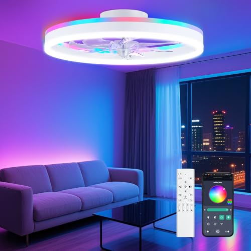 19.7 RGB Color Changing Ceiling Fan with Lights