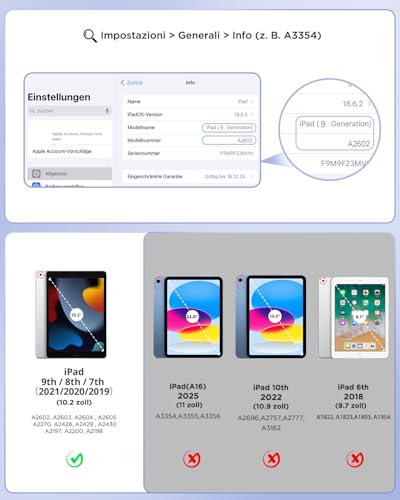 CACOE Hülle Tastatur Kompatibel mit iPad 9. Generation 10.2 Zoll mit Touchpad, 7-Farbige Beleuchtung Abnehmbare Kabellose Tastatur für iPad… – Ansicht 2