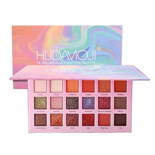 BKSYOFU 18 colores ojo sombra paleta mate nacarado glitter pigmento sombra sombra polvo suave y duradera duradería sombra de ojos