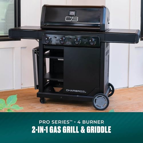 Charbroil Pro Series with Amplifire Infrared Technology 4-Burner Propane Gas Grill and Griddle Cabinet, Black - 463279224 by Charbroil - Image 2