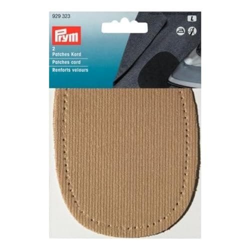 Prym 929323 Renforts Velours côtelé, thermocollants, 10 x 14cm, Beige