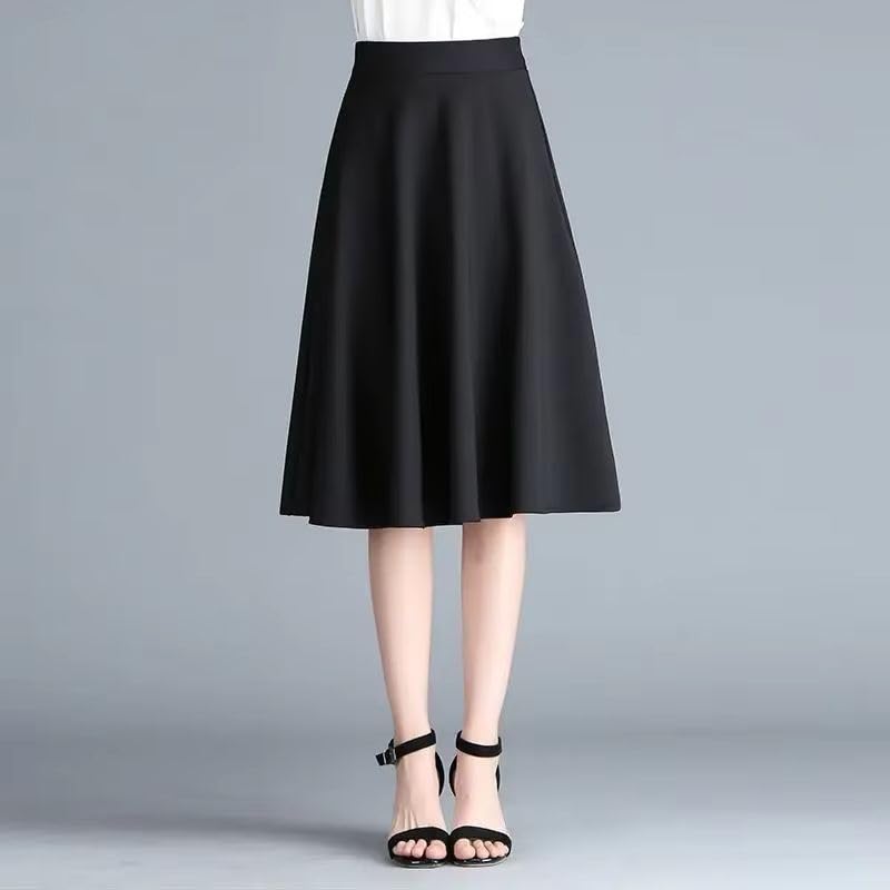 Jupe A-line taille haute pour affiner la silhouette en style décontracté