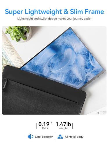 Image of UPERFECT 16 inch Portable Gaming Monitor | 120HZ, HDR | 400Nits |1080P IPS | Ultra-Slim & Lightweight | Aluminum Alloy | Smart Cover & VESA | Travel External Second Screen for Laptop, PC, Game Console