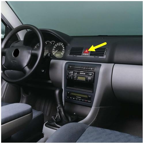 Kırmızı Üçgen Dörtlü Flaşör Düğmesi 1U0953235B Skoda Octavia A4 ile uyumlu 01-09