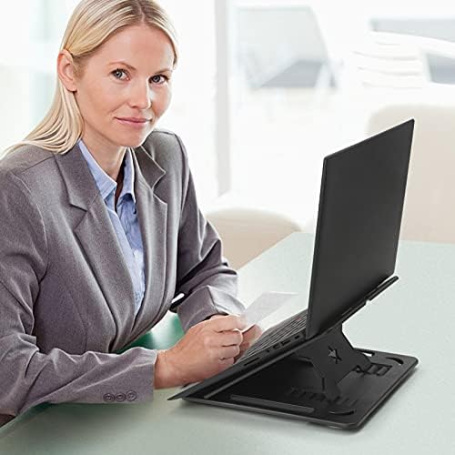 Adjustable Laptop Stand with 7 Levels - Portable Laptop Stand for Desk 360°Swivel Base Tablet Notebook Plastic Laptop Riser Holder for MacBook Air/Pro, Dell XPS, HP, Lenovo, More 10-17" Laptops/iPad