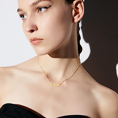 Personalized Name Necklace 10K/14K/18K Gold/Sterling Silver Custom Name Necklace Birthstone Necklace Jewelry Gift for Women Girls2