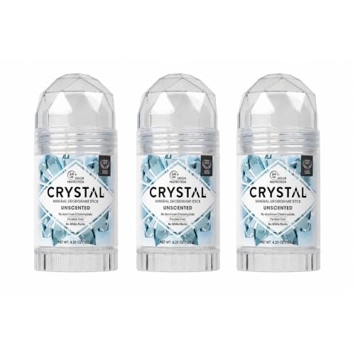 Crystal Mineral Deodorant Stick Unscented 4.25 oz (Pack of 3)