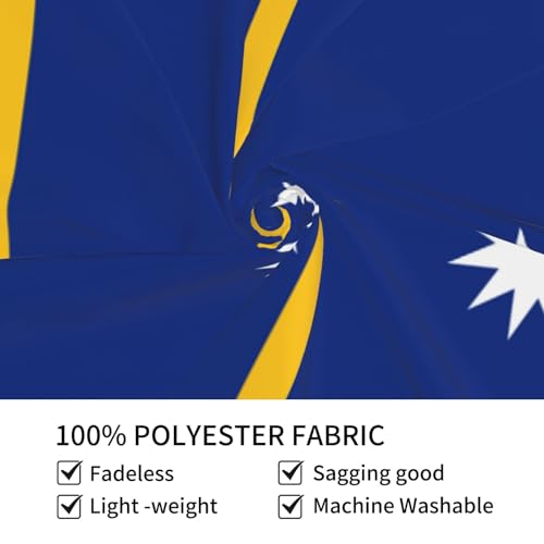 Tapiz grande con estampado de la bandera de Nauru, textil de pared de 152 x 130 cm 6