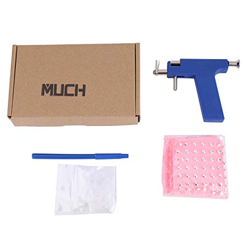 TS LLC Stainless Steel Ear Piercing Gun Navel Nose Lips Piercing with 49Pairs Steel Studs and 1 maker pen