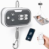 Electric Federwiege Motor Elektrische Baby Tragfähigkeit mit Fernbedienung & Bluetooth Musik, 16Kg Hängende Wiegensteuerung,Federwiegenmotor – 4 Timer, 9 Stufen für Babyschaukel, Babywippe Controller