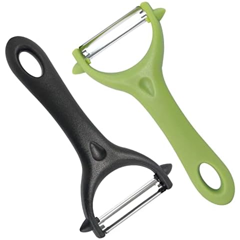 Redamancy Universalschäler, 2 Stück Sparschäler Set, Gemüseschäler, Edelstahl Zweischneidige Schäler Cover