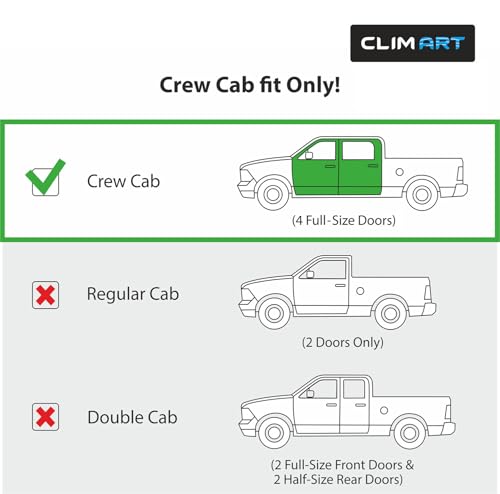 Image of CLIM ART in-Channel Incredibly Durable Rain Guards for Chevrolet (Chevy) Silverado /GMC Sierra 2014-2018 Crew Cab, Truck Accessories, Vent Window Visors, Original Window Deflectors, 4pcs - 614224