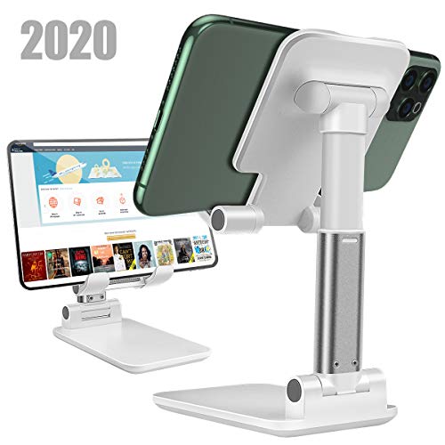 Cell Phone Stand Angle Height Adjustable Stable Portable Desktop Stand,Sturdy Aluminum Metal Phone