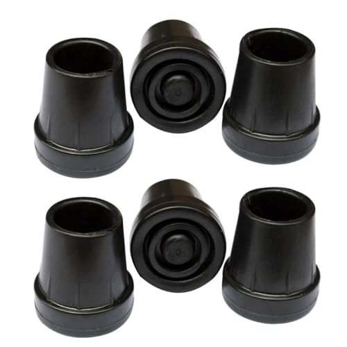 FOMIYES 10pcs Cane Tip Protector Leg Tips Crutch Tips Walking Cane Tips Black