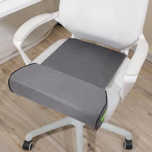 Universal Car Seat Leg Extender and Office Chair Cushion - Adjustable Thigh Support Pillow for Long Sitting Hours, Leg Rest Extension Pad for Driving & Office Workstation (Gray)