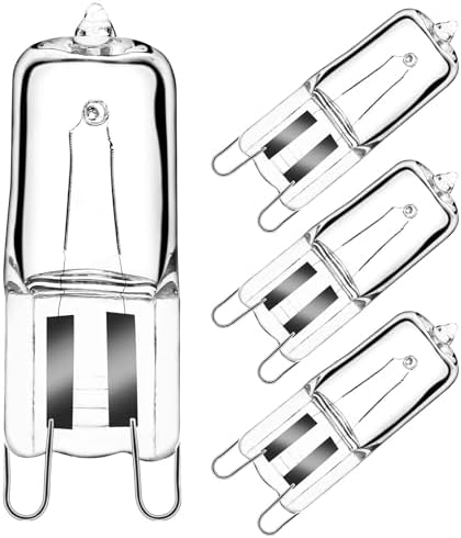 GMY Halogen G9 Oven Bulbs 40W 230V G9 Oven Lamp for Neff/Zanussi/Bosch/AEG Microwave Cooker Bulb Applications 300 Degree C Heat Tolerant Light Bulbs 4 Pack