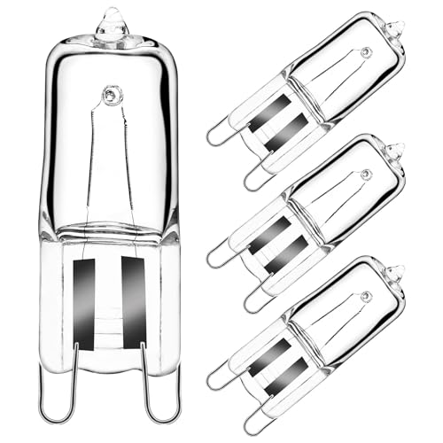 Halogen G9 Ofenbirnen 40W 230V für Ofen- und Mikrowellenherd-Glühbirnenanwendungen 300°C Hitzetolerante Glühbirnen 4er-Pack