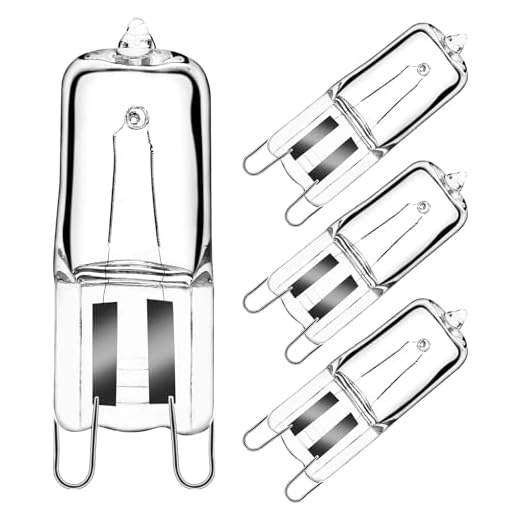 Halogen G9 Ofenbirnen 40W 230V für Ofen- und Mikrowellenherd-Glühbirnenanwendungen 300°C Hitzetolerante Glühbirnen 4er-Pack