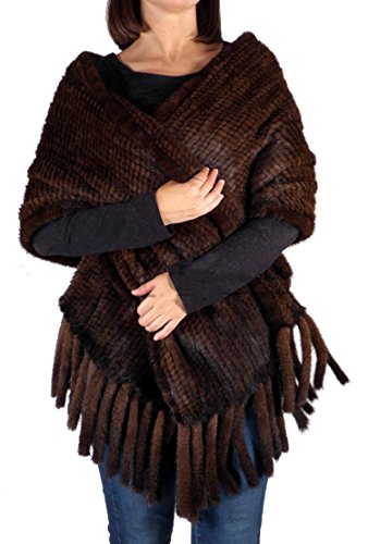 Emilio Fernández Estola de Visón Tricotado Color Marrón