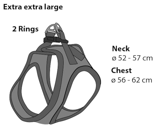 Hundegeschirr - hundegeschirr große Hunde - XXL - Flamingo Harness Step&Go Bento Kaki