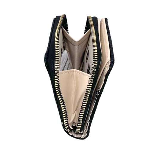 Juicy Couture Women's Bright Lights Small Zip Around Wallet with Wrist Strap in Deboss Liquorice3