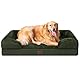 EHEYCIGA Orthopädisches Hundebett Grosse Hunde, 112x81x15cm, Memory Foam Hundekorb XL, Waschbar Hundesofa Wasserdicht rutschfest, Hundecouch mit Hohem Rand, Dunkel Grün