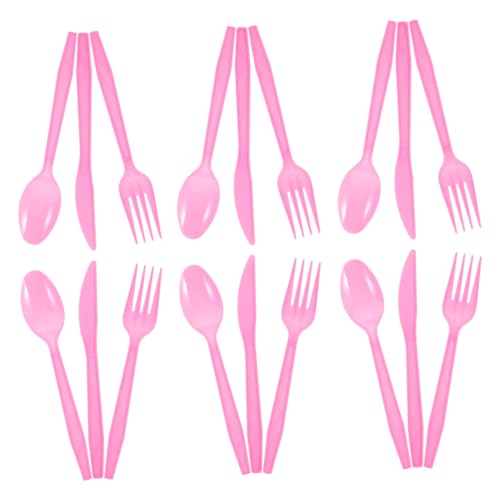 minkissy 3sets Cutlery Set Decorative Party Utensils for Dinners Weddings and Events Forks Spoons and Knives Included Safe and Sturdy Material
