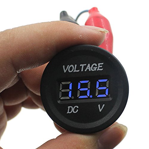 Esupport Dc 12V 24V Waterproof Car Motorcycle Blue Led Light Digital Display Voltmeter Volt Monitor Gauge Meter #TOP3