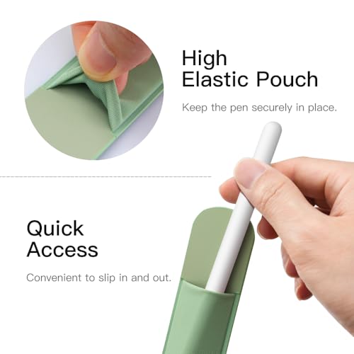 Image of MoKo Adhesive Pencil Case Holder Sticker for Apple Pencil, Sage Green