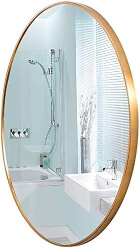 モダン スタイリッシュ 楕円形 壁 ゴールド 304 ステンレススチール フレーム 強靭 色あせしにくい 酸化しにくい (サイズ:5