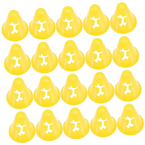 Toddmomy 20pcs Soccer Cones Bright Colored Training Markers for Roller Skating Football Basketball Agility Practice and Obstacle