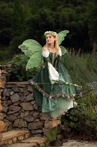 Renaissance Costume Women Ren Faire Dress Outer Garment Elf Costume for Women(Underskirt Not Included)2