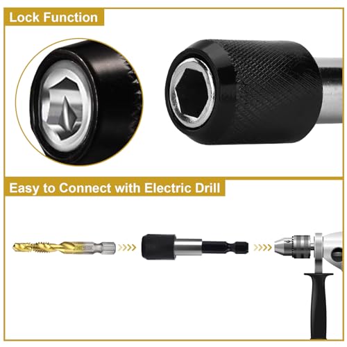 Image of Valkynos Drill Tap Set with Quick-Change Adapter of 13Pcs